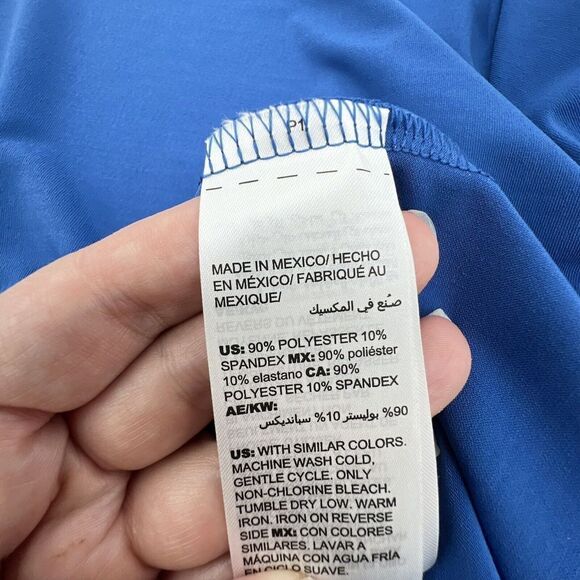 Chicos Blue Bell Sleeve Blouse Size 1/M - Picture 4 of 4
